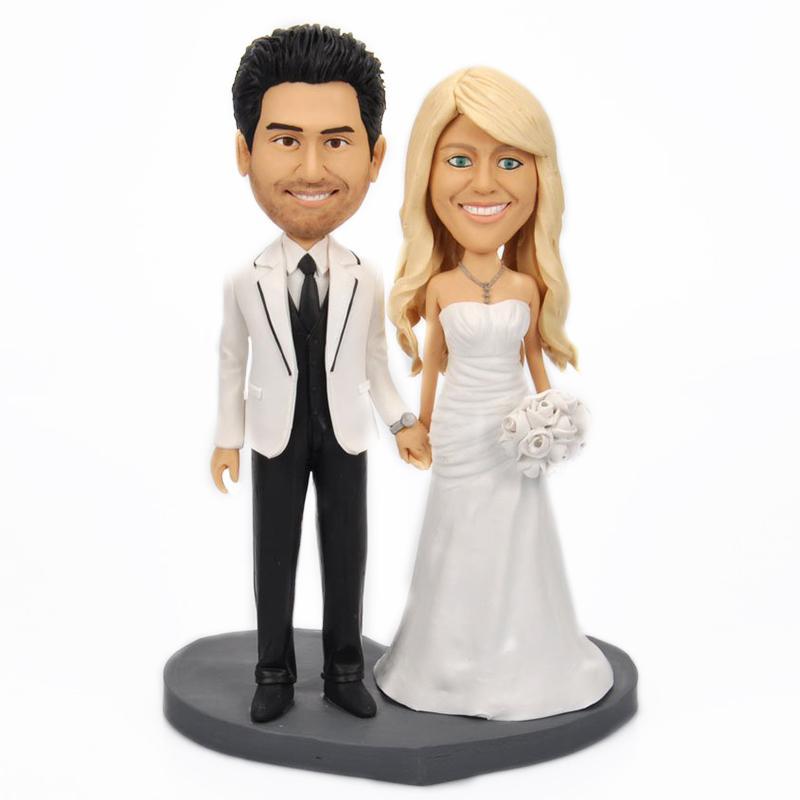 Sweet Wedding Couple Custom Bobblehead main image 1