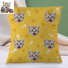 Load image into Gallery viewer, Custom Cat Face Pillow Christmas Decorative Cushion Cover Cat Face Throw Pillows Christmas Gift