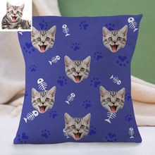 Load image into Gallery viewer, Custom Cat Face Pillow Christmas Decorative Cushion Cover Cat Face Throw Pillows Christmas Gift
