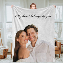 Load image into Gallery viewer, Christmas Gift Personalized Photo Blankets Custom Blankets with Picture Fleece Throw Blanket