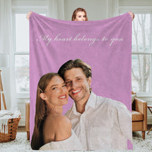 Load image into Gallery viewer, Christmas Gift Personalized Photo Blankets Custom Blankets with Picture Fleece Throw Blanket