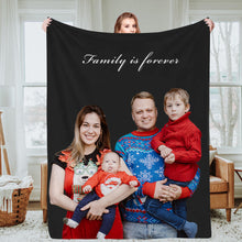 Load image into Gallery viewer, Christmas Gift Personalized Photo Blankets Custom Blankets with Picture Fleece Throw Blanket
