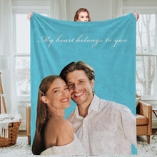Load image into Gallery viewer, Christmas Gift Personalized Photo Blankets Custom Blankets with Picture Fleece Throw Blanket