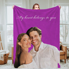 Load image into Gallery viewer, Christmas Gift Personalized Photo Blankets Custom Blankets with Picture Fleece Throw Blanket
