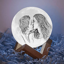 Load image into Gallery viewer, Custom Photo Moon Lamp Christmas Gifts