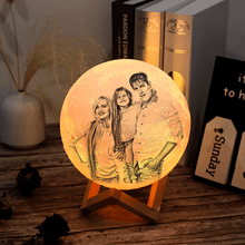 Load image into Gallery viewer, Custom Photo Moon Lamp Christmas Gifts