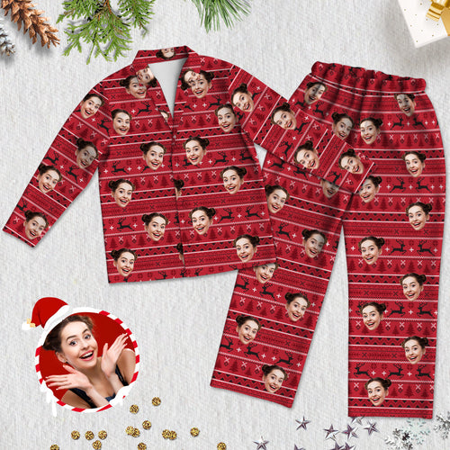 Christmas Pajamas Custom Christmas Sleepwear Personalized Photo Pajamas Christmas Gift