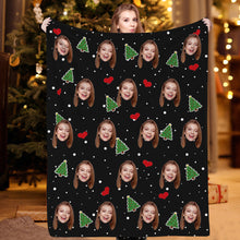Load image into Gallery viewer, Christmas Gift Custom Photo Blankets Custom Blankets with Photo Fleece Throw Christmas Blanket