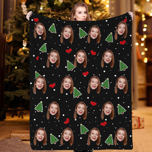Christmas Gift Custom Photo Blankets Custom Blankets with Photo Fleece Throw Christmas Blanket