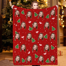 Load image into Gallery viewer, Christmas Gift Custom Photo Blankets Custom Blankets with Photo Fleece Throw Christmas Blanket