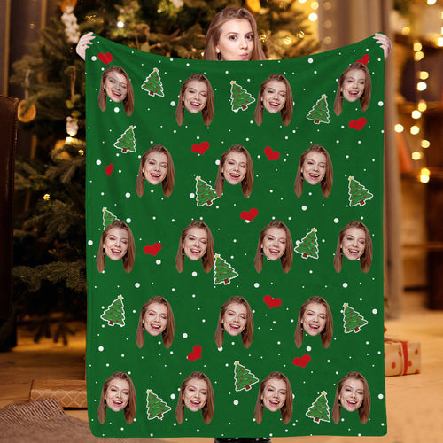 Christmas Gift Custom Photo Blankets Custom Blankets with Photo Fleece Throw Christmas Blanket