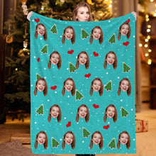 Load image into Gallery viewer, Christmas Gift Custom Photo Blankets Custom Blankets with Photo Fleece Throw Christmas Blanket