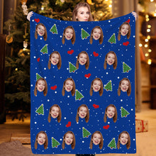 Load image into Gallery viewer, Christmas Gift Custom Photo Blankets Custom Blankets with Photo Fleece Throw Christmas Blanket
