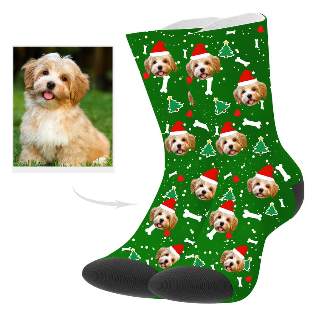 Custom Christmas Socks Custom Christmas Socks with Dog Face Christmas Gift