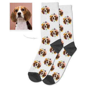 Dog Photo Socks Custom Dog Photo Socks Christmas Custom Pup Socks