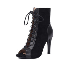 Load image into Gallery viewer, Women&#39;s Professional Dance Heels Boots High Heel Ballroom Shoes Salsa Jazz Practice Footwear