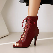 Load image into Gallery viewer, Women&#39;s Professional Dance Heels Boots High Heel Ballroom Shoes Salsa Jazz Practice Footwear