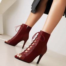 Load image into Gallery viewer, Women&#39;s Professional Dance Heels Boots High Heel Ballroom Shoes Salsa Jazz Practice Footwear