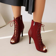 Load image into Gallery viewer, Women&#39;s Professional Dance Heels Boots High Heel Ballroom Shoes Salsa Jazz Practice Footwear