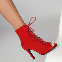 Load image into Gallery viewer, Women&#39;s Professional Dance Heels Boots High Heel Ballroom Shoes Salsa Jazz Practice Footwear