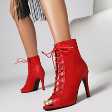 Load image into Gallery viewer, Women&#39;s Professional Dance Heels Boots High Heel Ballroom Shoes Salsa Jazz Practice Footwear