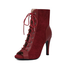 Load image into Gallery viewer, Women&#39;s Professional Dance Heels Boots High Heel Ballroom Shoes Salsa Jazz Practice Footwear