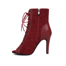 Load image into Gallery viewer, Women&#39;s Professional Dance Heels Boots High Heel Ballroom Shoes Salsa Jazz Practice Footwear