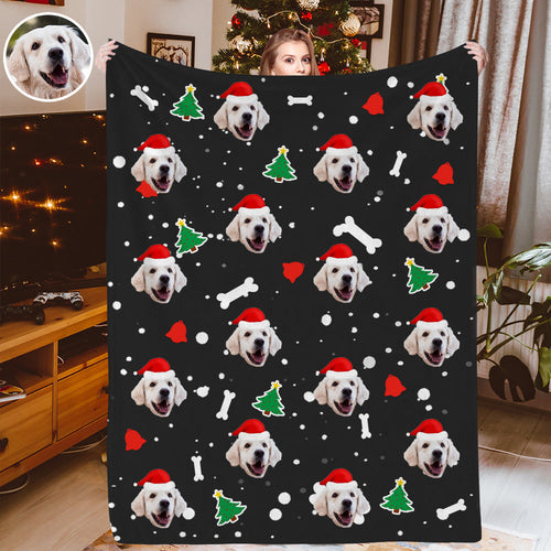 Custom Christmas Blankets with Photo Custom Pet Christmas Blankets Pet Fleece Throw Blanket