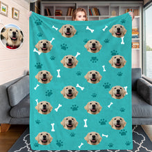 Load image into Gallery viewer, Custom Cat Face Blankets Personalized Cat Head Blankets Fleece Throw Cat Photo Blanket Christmas Gift