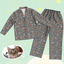 Load image into Gallery viewer, Cat Pajamas Custom Cat Face Pajamas Cat Photo Pajamas Custom Christmas Gift for Cat Dad Mom
