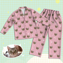 Load image into Gallery viewer, Cat Pajamas Custom Cat Face Pajamas Cat Photo Pajamas Custom Christmas Gift for Cat Dad Mom