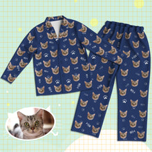 Load image into Gallery viewer, Cat Pajamas Custom Cat Face Pajamas Cat Photo Pajamas Custom Christmas Gift for Cat Dad Mom