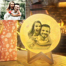 Load image into Gallery viewer, Custom Moon Lamp With Picture 16 Colors 2 Colors Christmas Gift Idea