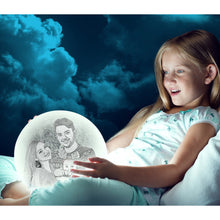 Load image into Gallery viewer, Christmas Gift Personalized Engraved 3D Moon Lamp with Picture