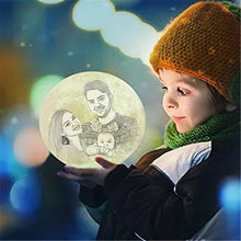 Load image into Gallery viewer, Custom Moon Lamp With Picture 16 Colors 2 Colors Christmas Gift Idea
