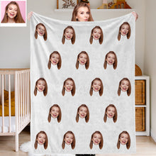 Load image into Gallery viewer, Custom Photo Blankets Face Blanket Custom Throw Blanket Custom Face Blanket Christmas Gift