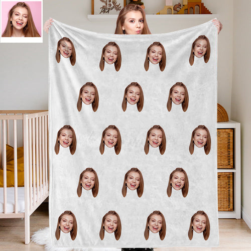 Custom Photo Blankets Face Blanket Custom Throw Blanket Custom Face Blanket Christmas Gift