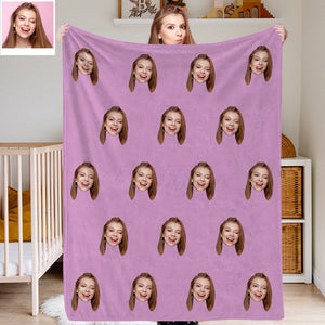 Custom Photo Blankets Face Blanket Custom Throw Blanket Custom Face Blanket Christmas Gift