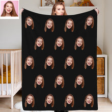 Load image into Gallery viewer, Custom Photo Blankets Face Blanket Custom Throw Blanket Custom Face Blanket Christmas Gift