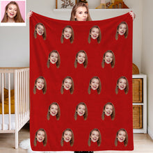 Load image into Gallery viewer, Custom Photo Blankets Face Blanket Custom Throw Blanket Custom Face Blanket Christmas Gift