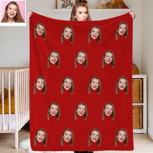 Custom Photo Blankets Face Blanket Custom Throw Blanket Custom Face Blanket Christmas Gift