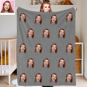 Custom Photo Blankets Face Blanket Custom Throw Blanket Custom Face Blanket Christmas Gift
