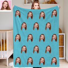 Load image into Gallery viewer, Custom Photo Blankets Face Blanket Custom Throw Blanket Custom Face Blanket Christmas Gift