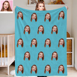 Custom Photo Blankets Face Blanket Custom Throw Blanket Custom Face Blanket Christmas Gift