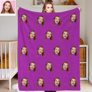 Custom Photo Blankets Face Blanket Custom Throw Blanket Custom Face Blanket Christmas Gift