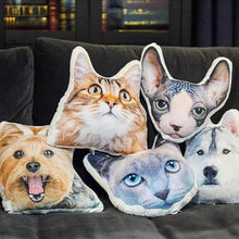 Load image into Gallery viewer, Custom Dog Head Pillow Custom Cat Photo Pillow Personalized Pet Head Body Pillow