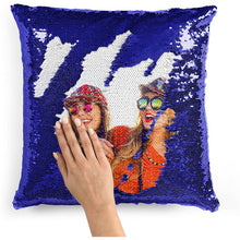 Load image into Gallery viewer, Christmas Magic Sequins Pillow Custom Magic Sequins Pillow Multicolor Shiny Christmas Gift