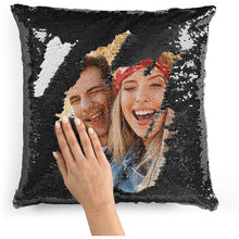 Load image into Gallery viewer, Christmas Magic Sequins Pillow Custom Magic Sequins Pillow Multicolor Shiny Christmas Gift