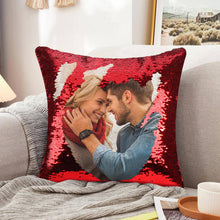 Load image into Gallery viewer, Christmas Magic Sequins Pillow Custom Magic Sequins Pillow Multicolor Shiny Christmas Gift