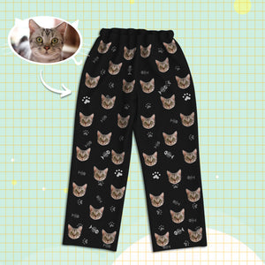 Cat Pajamas Custom Cat Face Pajamas Cat Photo Pajamas Custom Christmas Gift for Cat Dad Mom